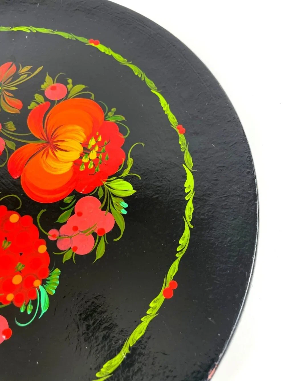 Russian Colorful Folk Art Hand Painted 11.75